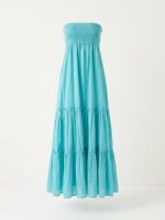 Μακρύ Strapless Φόρεμα-Τιρκουάζ - Image 2