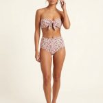 Ψηλόμεσο Strapless Bikini-Φλοράλ