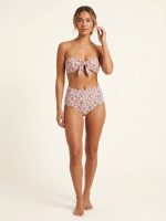 Ψηλόμεσο Strapless Bikini-Φλοράλ