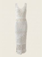 Φόρεμα Μακρύ Crochet-Λευκό - Image 7