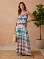 Φόρεμα Μακρύ με Τιράντες-Tie Dye - Image 2