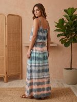 Φόρεμα Μακρύ με Τιράντες-Tie Dye - Image 3