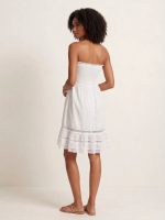 Φόρεμα Κοντό Strapless-Λευκό - Image 4