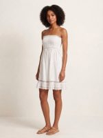 Φόρεμα Κοντό Strapless-Λευκό