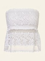 Τοπ Strapless με Δαντέλα-Λευκό - Image 4