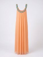 Μάξι Φόρεμα με Διακόσμηση-Peach - Image 5