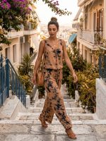 Ολόσωμη Φόρμα Μακριά Tie Dye-Ταμπά/Μαύρο - Image 6