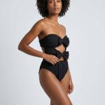 Strapless Ολόσωμο Μαγιό-Μαύρο