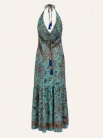 Maxi Halter Φόρεμα με Μοτίβο Paisley - Image 5
