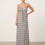 Maxi Φόρεμα με Τιράντες και Allover Print
