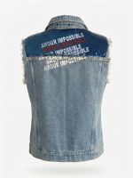 Γιλέκο Denim με Παγιέτες - Image 4