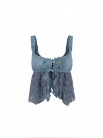 Τοπ με Δαντέλα-Denim - Image 3