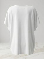 Oversized T-Shirt με τύπωμα-Λευκό - Image 2