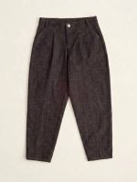 Ψηλόμεσο Tappered Denim Παντελόνι-Καφέ - Image 6