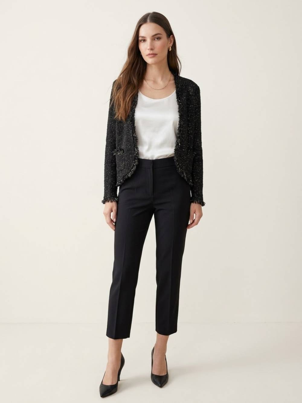 jacket_knitted_silver_lurex_black-1 Open Front Πλεκτό Σακάκι με Ασημί Lurex-Μαύρο - Image 1