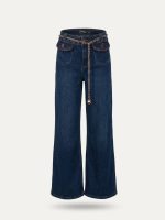 Ψηλόμεσο Flare Denim Παντελόνι-Μπλε - Image 3