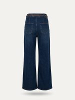 Ψηλόμεσο Flare Denim Παντελόνι-Μπλε - Image 4