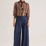 Palazzo Denim Παντελόνι-Μπλε