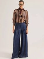 Palazzo Denim Παντελόνι-Μπλε