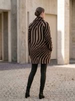 Μάλλινο Ημίπαλτο Zebra-Καφέ Μαύρο - Image 2