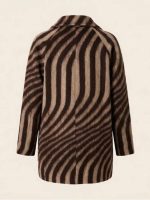 Μάλλινο Ημίπαλτο Zebra-Καφέ Μαύρο - Image 5