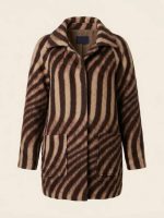 Μάλλινο Ημίπαλτο Zebra-Καφέ Μαύρο - Image 3