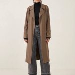 Μακριά Καπαρντίνα με Χρυσά Studs και Πλισέ Πλάτη-Χακί Olive