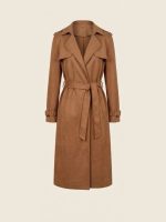 Μακρυά Καπαρντίνα Suede Faux-Καμηλό - Image 3
