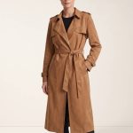 Μακρυά Καπαρντίνα Suede Faux-Καμηλό