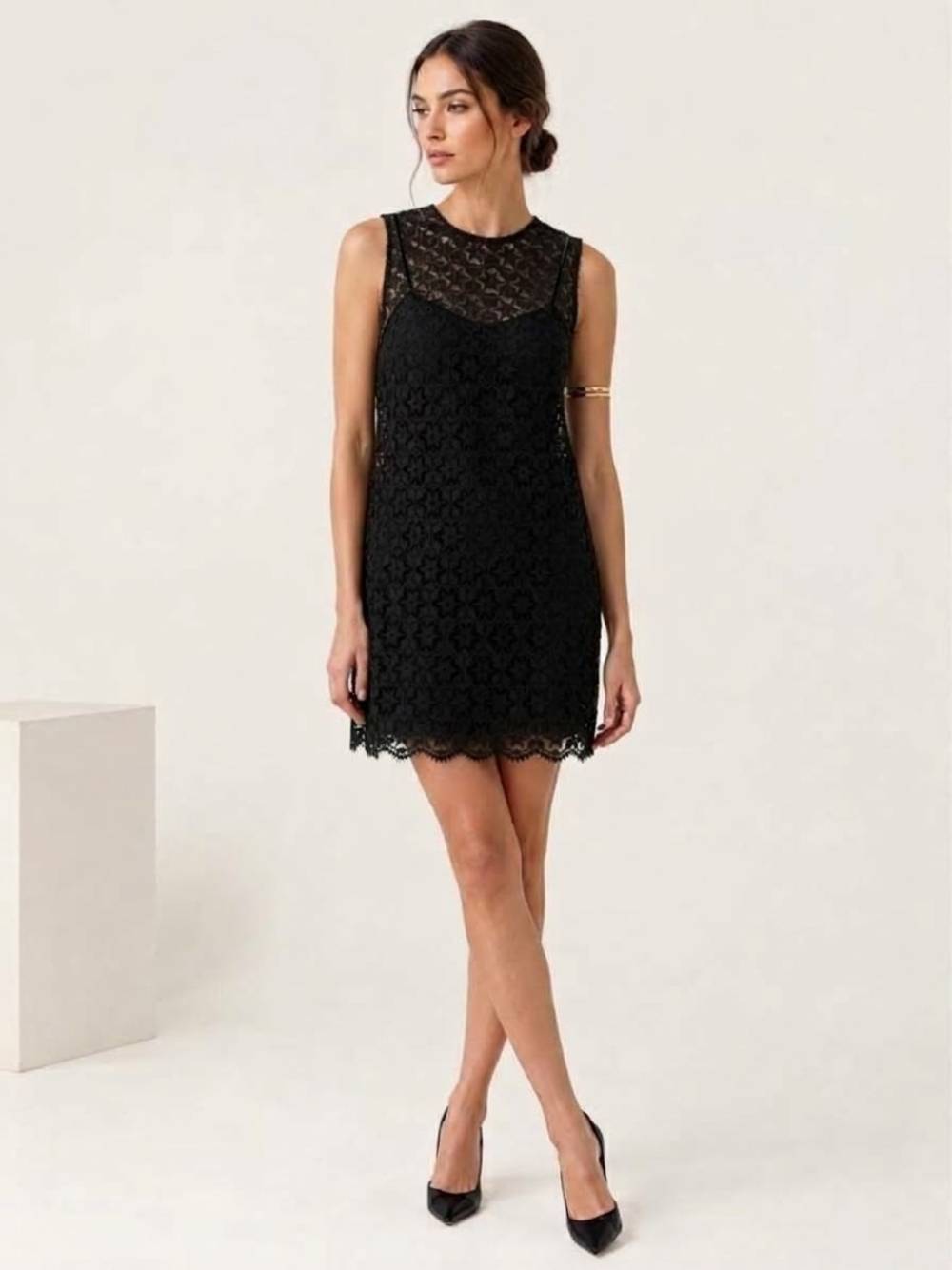 dress_mini_lace_black-1 Μίνι Φόρεμα Δαντέλα-Μαύρο - Image 1